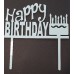 Cake topper Happy Birthday Taart blauw OP=OP